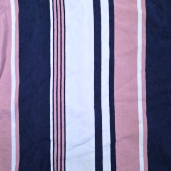 Guess Originals Striped T-Shirt Mens Medium Navy Pink White Vertical Stripe Logo - Picture 5 of 5